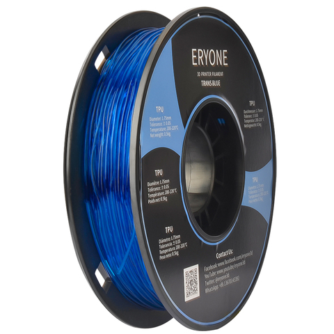 Eryone TPU 0.5kg Flexible Filament 3D Printing Filament TPU for 3D Printer,1 Spool, Transparent ► Photo 1/6