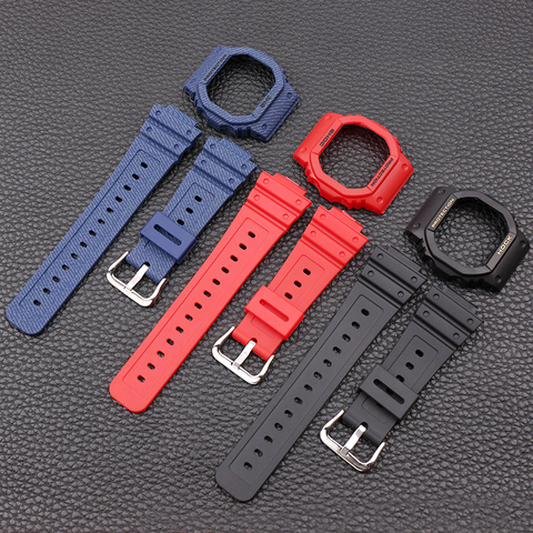 Watch Accessories Resin Strap 16mm for Casio G-SHOCK DW5600 5700 GW5035 5000Transparent Silicone Men's and Women's Sports Band ► Photo 1/6