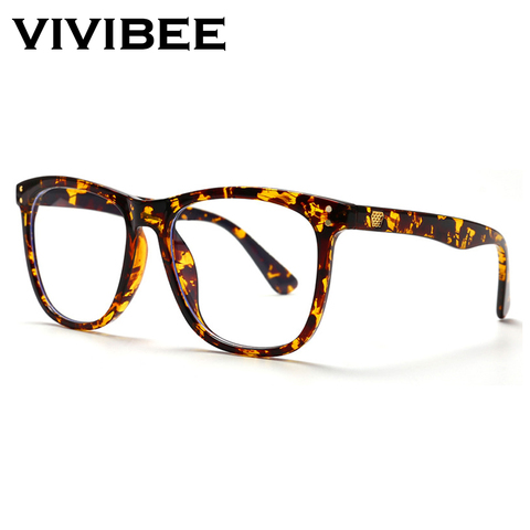 VIVIBEE Women Oversized Leopard Anti Blue Ray Light Filter Leopard Glasses for Computer Protection blocking Gaming Men Glasses ► Photo 1/6