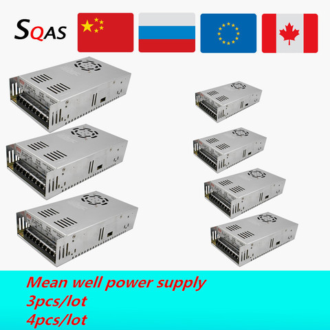 EU warehouse Mean well Switching power supply 3pcs/lot 4pcs/lot  S-350W S-400W S-500W AC 100-240v DC 24v 36v 48v 60v for CNC ► Photo 1/6