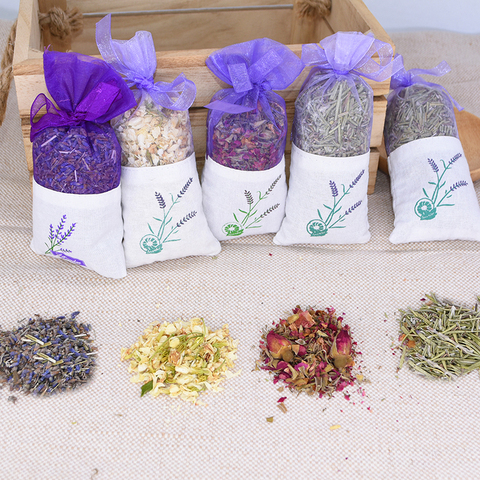 Natural Dried Flowers Rose Jasmine Lavender Bud Flower Sachet Bag Filling  Real Natural lasting Lavend Car Room Air Refreshing ► Photo 1/2