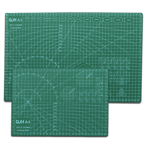 A3 A4 PVC Cutting Mat Leather DIY Craft Tool Office Writing Pad Base Plate Pad with Ruler Drawing cutting Rectangular Grid Line ► Photo 1/6