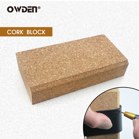 OWDEN Leathercraft Handwork Tools DIY Cork Backing Mat Cork Block Coarse Grained Oak Board Auxiliary Diamond Cone Perforation ► Photo 1/6