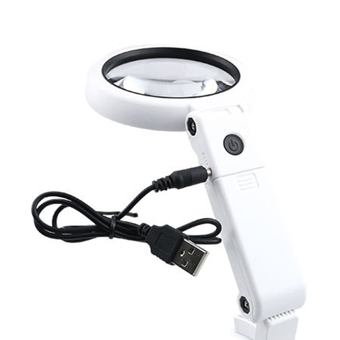 5X 11X Handheld Folding Lamp Loupe Magnifier Reading Portable with 8 LED Lights U50A ► Photo 1/6