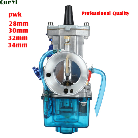 PWK 28 30 32 34 MM Motorcycle Carburetor Carburador With Blue Transparent Tube For Most Universal Motorbike Fit 125cc To 300cc ► Photo 1/6