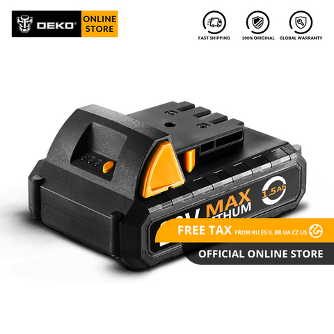 Original DEKO Battery20V-Y 20V MAX 1500mAh Lithium Ion Battery Pack for GCD20DU2 Cordless Drill ► Photo 1/2