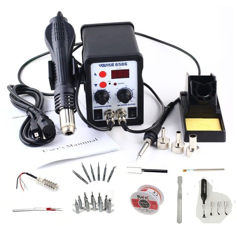 Youyue 8586 Soldering Stations AC 110 V / 220 V 700 W SMD Rework Soldering Station Hot air gun soldering iron heater ► Photo 1/5