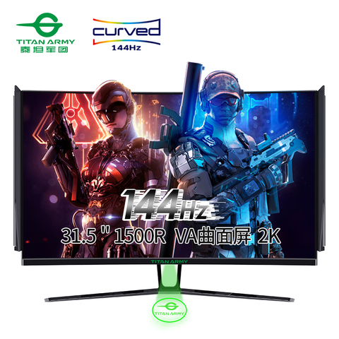 TITAN ARMY 32 inch 2k144hz QHD 1440P 2560x1440 LED Monitor display 1500r curvature monitor 1ms Samsung screen 16:9 DP/HDMI ► Photo 1/6