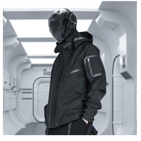 Functional stormsuit jacket detachable hood waterproof silenstorm techwear ninjawear darkwear streetwear aesthetic  futuristic ► Photo 1/5