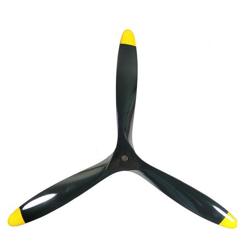 3 Blade 14/15/16/17/18/20/21 inch Black +Yellow Beech Wooden Propellers ► Photo 1/2