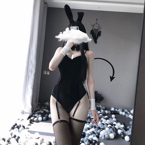 Bunny Girl Sexy Lingerie Anime Cosplay costume Rabbit Bodysuit Erotic Outfit Wrapped Chest Sweet Gift For Girlfriend For Woman ► Photo 1/6