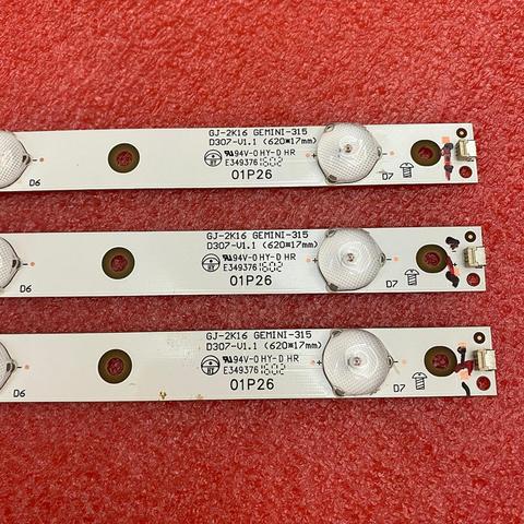 3 PCS/set 7LED LED backlight strip for 32PFS6401 KDL-32R330D 32PHS5301 32PFS5501 LB32080 32LH500D GJ-2K16 GEMINI-315 D2P5-315 ► Photo 1/5