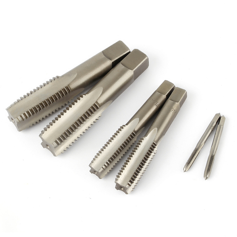 2Pcs Hss Right Hand Tap Drill Hand Tools Screw Thread Metric Plug Taps M2 M3 M4 M5 M6 M8 M10 M12 M16 M20 M22 M24 M27 M30 ► Photo 1/6