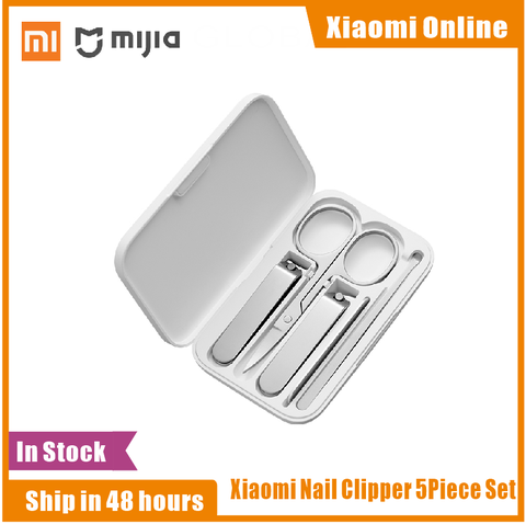 Xiaomi Mijia 5pcs Stainless Steel Nail Clippers Set Trimmer Pedicure Care Clippers Earpick Nail File Beauty Trimmer Professional ► Photo 1/6