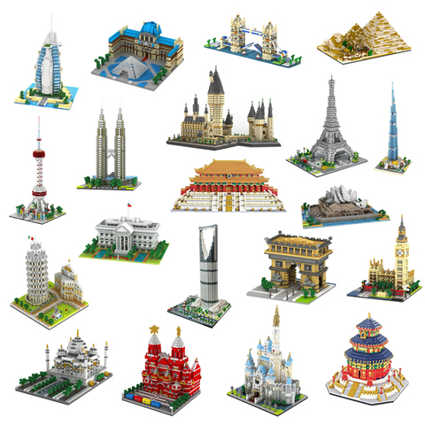 YZ Architecture Leaning Tower of Pisa DIY Mini Diamond Building Blocks Toy
