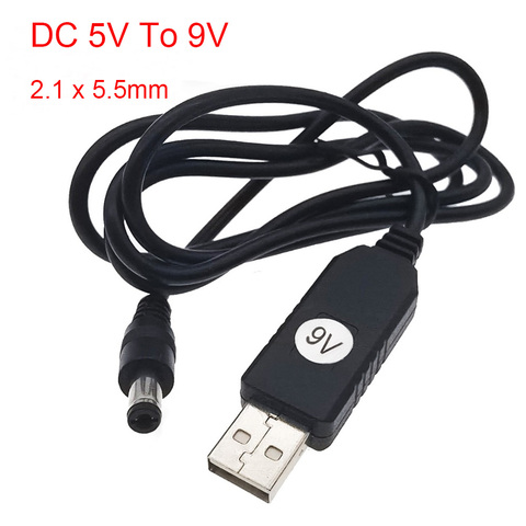 USB power boost line DC 5V to DC 9V Step UP Module USB Converter Adapter Cable 2.1x5.5mm Plug ► Photo 1/3