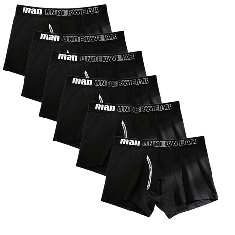 6pcs/Lot Cotton Mens Underpants Soft Boxer Men Breathable Solid Underwear Flexible Boxershorts Cuecas Vetement Homme 365 ► Photo 1/6