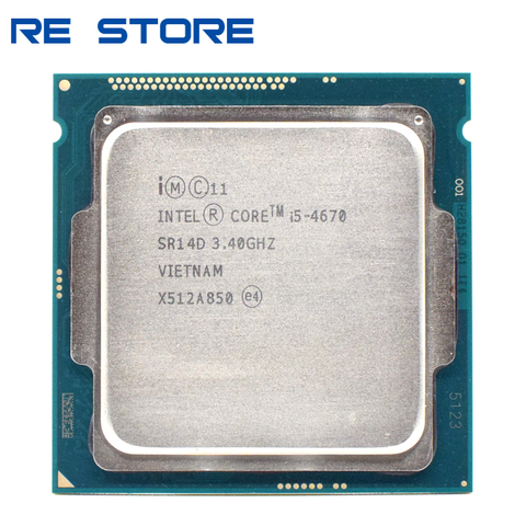 used Intel Core i5 4670 3.4GHz 6MB Socket LGA 1150 Quad-Core CPU Processor SR14D ► Photo 1/2