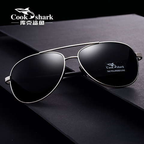 Cook Shark Men's Sunglasses Sunglasses Men's Influx of People Driving Polarized Blue Glasses Sunglasses Drivers Driving Glasses ► Photo 1/6