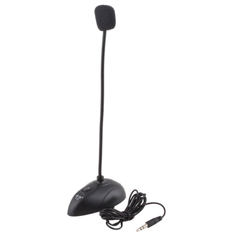 Flexible Stand Mini Studio Speech Microphone 3.5mm Plug Gooseneck Mic Wired Microphone for Computer PC Desktop Notebook #21230 ► Photo 1/5