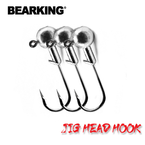 BEARKING 1g 2g 3g 4g 5g 6g 7g 10g 20g 22g crank Jig head hook fishing hook lead head Jig lure hard bait soft worm jig hook for ► Photo 1/6