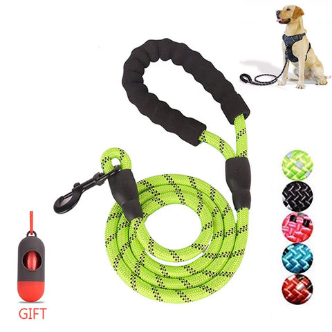 Pet Leash Reflective Strong Dog Leash 1.5M Long with Comfortable Padded Handle Heavy Duty Training Durable Nylon Rope Leashes ► Photo 1/6