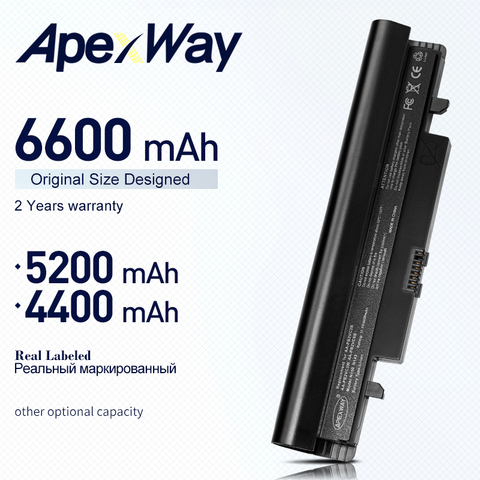 ApexWay laptop Battery For Samsung N100 N143 N145P N148 N150 N250 N260 AA-PB2VC3B AA-PB2VC3W AA-PB2VC6B  AA-PL2VC6B  AA-PL2VC6W ► Photo 1/3