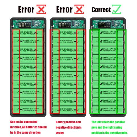 LCD Display DIY 10x18650 Battery Case Power Bank Shell Charger Box Accessories ► Photo 1/6
