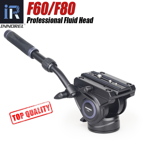 F60/F80 Video Fluid Head Panoramic Hydraulic DSLR Camera Tripod Head for Monopod Slider adjustable Handle Manfrotto Q.R. Plate ► Photo 1/6