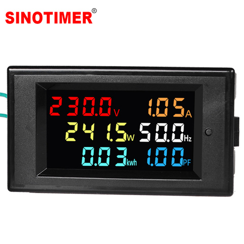 AC Power LCD Digital Voltage Current Power Voltmeter Ammeter KWH Panel Meter Electric Energy Consumption Monitors 100A 220V 380V ► Photo 1/6