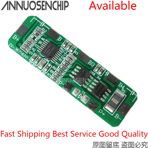 4A-5A PCB BMS Protection Board for 4 Packs 18650 Li-ion lithium Battery Cell 4S ► Photo 1/4