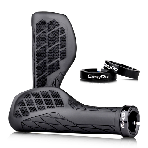 EasyDo Bike Grips MTB Bicycle Handlebar Cover Ergonomic Soft Rubber Handle Grip Anti-slip Lock on Bar End Grips ► Photo 1/6