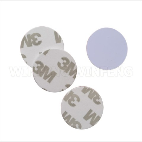 10pcs/lot EM4100 TK4100 125KHZ RFID Tag Round 3M Adhesive RFID Coin Disc Sticker PVC RFID Card for Access Control ► Photo 1/6