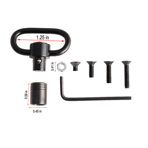 MAGORUI Tactics QD 1.25 Inch Sling Swivel Mount Quick Detach Loop Base Kit with 4 Screws + 1 nut + 1 Wrench ► Photo 1/6
