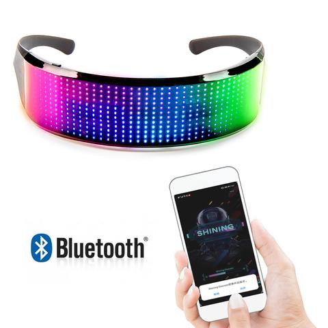 Bluetooth programmable text animation USB charging LED display glasses DJ holiday party birthday children's toys novelty gifts ► Photo 1/6
