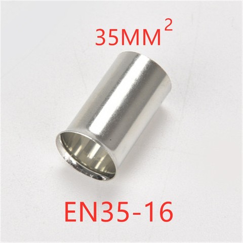 50/100PCS Non-Insulated Wire Connector Ferrules Electrical Cable Terminal Copper Bare Tinned Crimp Terminal 35mm/EN35-16 2 AWG ► Photo 1/6