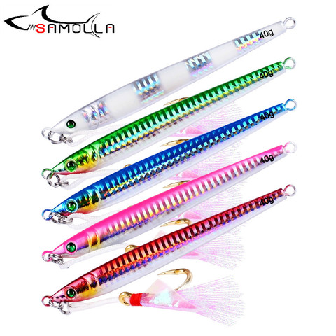 Metal Jig Fishing Lure Weights 21g-100g Trolling Hard Bait Bass Fishing Bait Tackle Trout Jigging Lure Jigs Saltwater Lures ► Photo 1/6