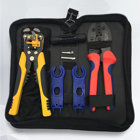 LY-2546B MC4 pliers line photovoltaic capacity 2.5 / 4 / 6mm2 14-10AWG connector set solar D1 line cutting tool ► Photo 1/6