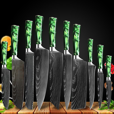 Kitchen Knives set Chef knife Tool High Carbon Stainless Steel Santoku knife Sharp Cleaver Slicing Knife Best Choice for Kitchen ► Photo 1/6