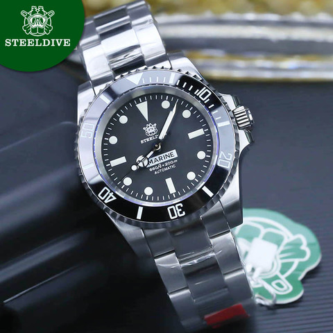 STEELDIVE Mens Diver Watch 200m Mechanical Watch Sapphire Crystal Stainless Steel Automatic Watches men ► Photo 1/6