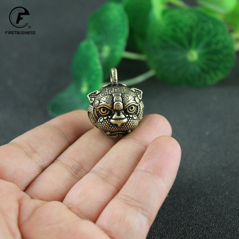 1Pcs Brass Copper Fierce Tiger Good Security Tinkle Bell Charm for Bracelet & Anklet Jewelry Accessory Making & Pendant for Pet ► Photo 1/6