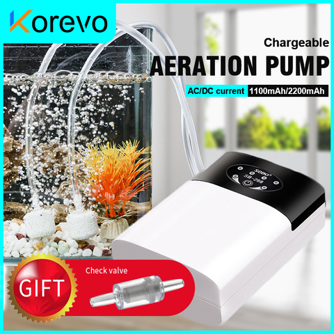 AC/DC Oxygen Pump Practical USB Charging Portable Exhaust Air Stone Ultra Silent Air Compressor for Fish Tank Aquarium ► Photo 1/6