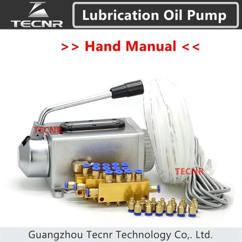 CNC lubricating oil pump hand-actuated cnc router electromagnetic lubrication pump cast aluminum  body TECNR ► Photo 1/6