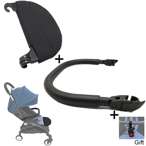 3 pcs/set 1:1 Leg Rest Boad and Armrest and 5-point Seat Belt for Babyzen YOYO2 and YOYO Stroller Footboard PU Bumper Bar ► Photo 1/6