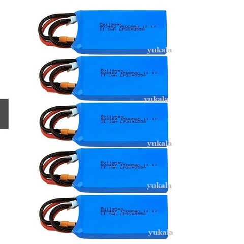 1-5pcs  3S 11.1v 1500mAh Lipo Battery for XK X450 FPV RC Drone Spare Parts 11.1v 1000mah Rechargeable Lipo Battery XT30 ► Photo 1/4