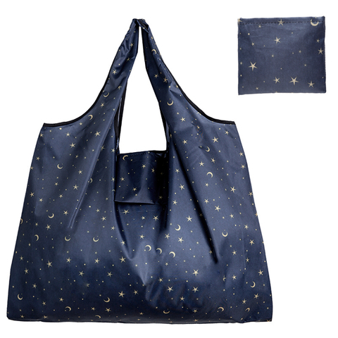 Tote Bags Folding Shopping Bag Eco-friendly Reusable Portable Shoulder Handbag for Travel Grocery Pocket New ► Photo 1/1