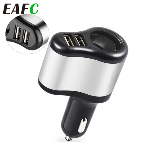 Car Dual USB Electronic Cigarette Lighter Car Lighter Charger Socket Splitter Adapter 5V 3.1A Charger for iPhone MP3 DVR 12V-24V ► Photo 1/6