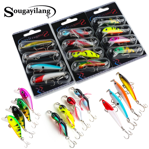 Sougayilang Fishing Bait Set 4PCS Wobbler Anti-corrosion Hook Bass Fishing Lure for Sea Carp Fishing Tackles De Pesca ► Photo 1/6