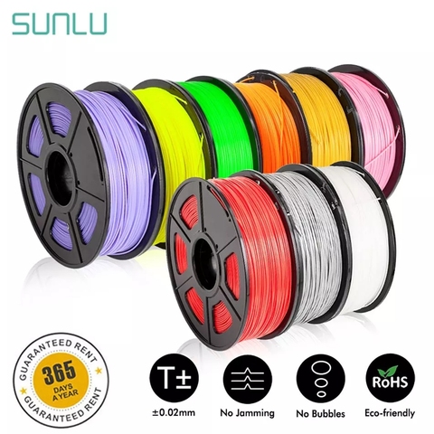 SUNLU PETG 3D Printer Filament 1.75mm PETG For DIY printing With Fast  shipment 100% no bubble Tolerance +-0.02MM Bright