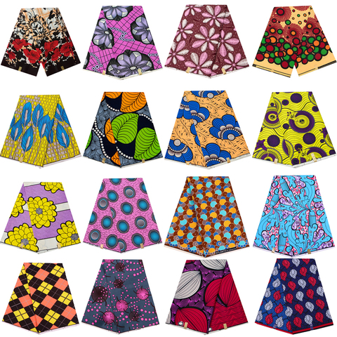 African Wax Printed Fabric Patchwork For Dress Sewing Crafts DIY Material Polyester Breathable Tissu High Quality Africa Pagne ► Photo 1/6